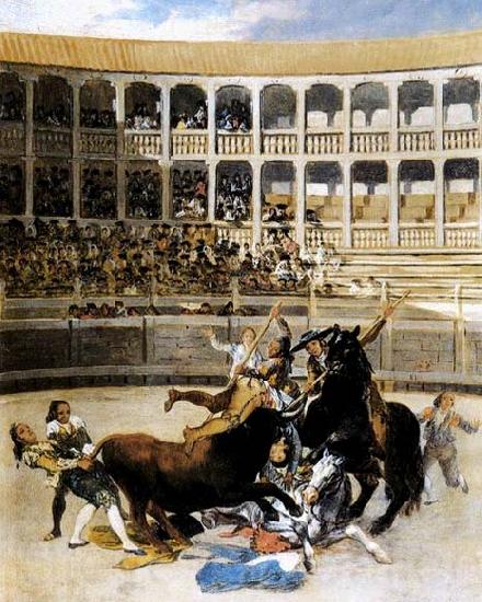 Francisco de goya y Lucientes Picador Caught by the Bull Norge oil painting art